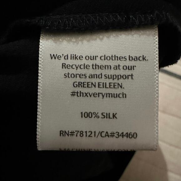 Eileen Fisher - Silk Georgette Crepe Pleated Tapered Pant - Extra Large - Picture 13 of 13